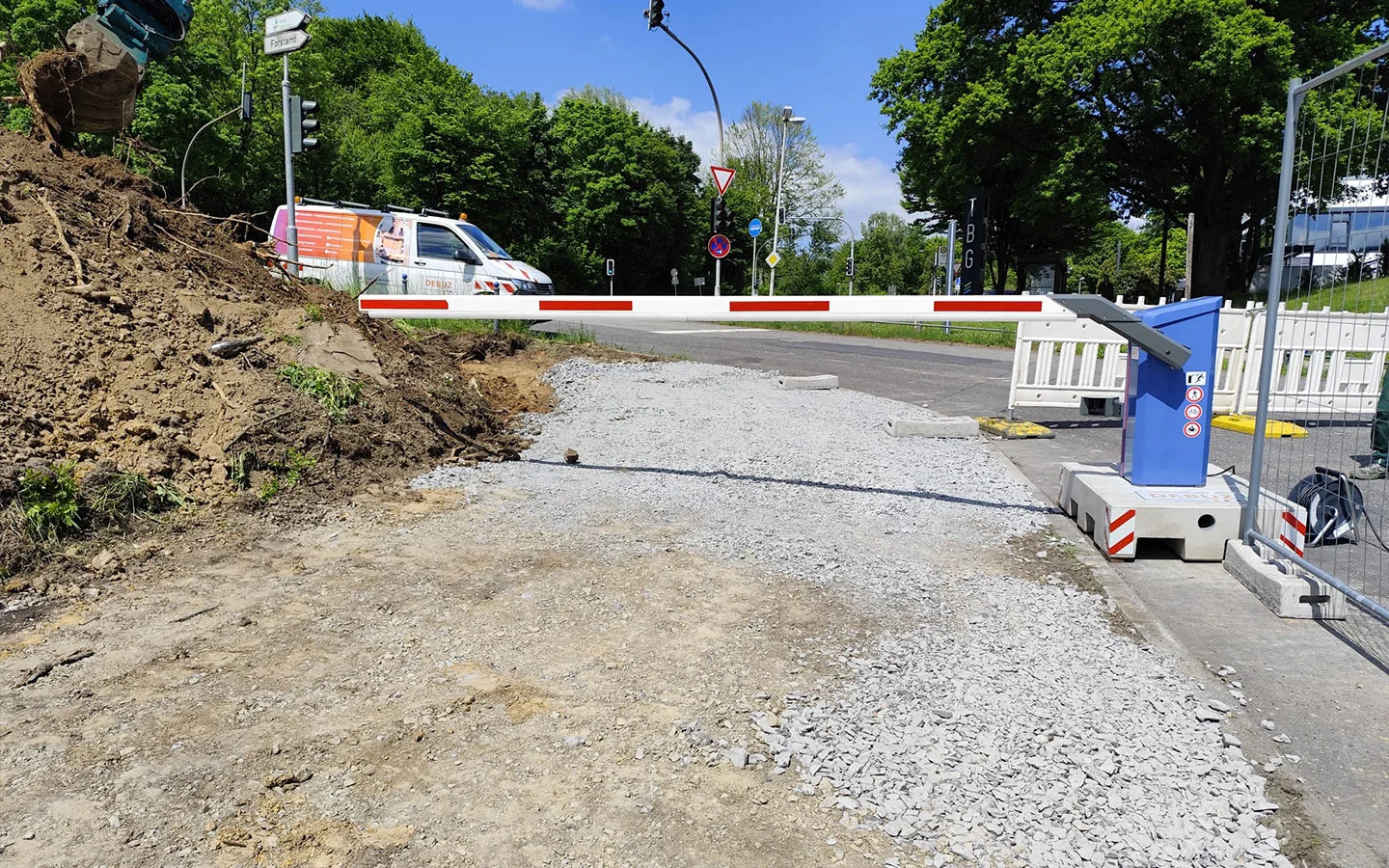 Mobile Schranke Baustelle