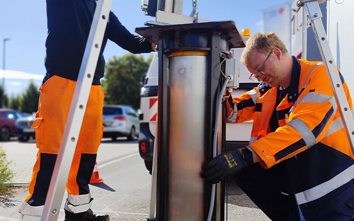 Versenkbarer Poller Wartung